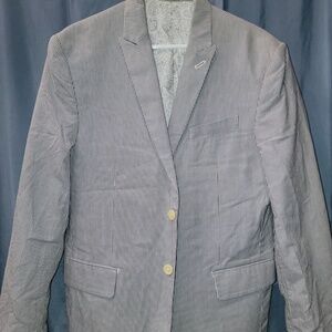 Men's Seersucker Blazer w/Graphic | Express | 40R